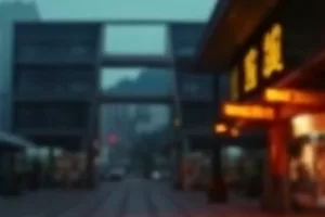 首屏主推影片画面，蓝色夜幕下的城市剪影与放映厅光带